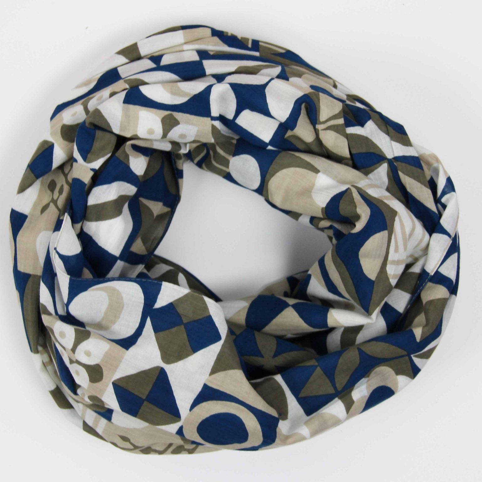 LES BELLES VAGABONDES Foulard Coton Bio Bergen Marine