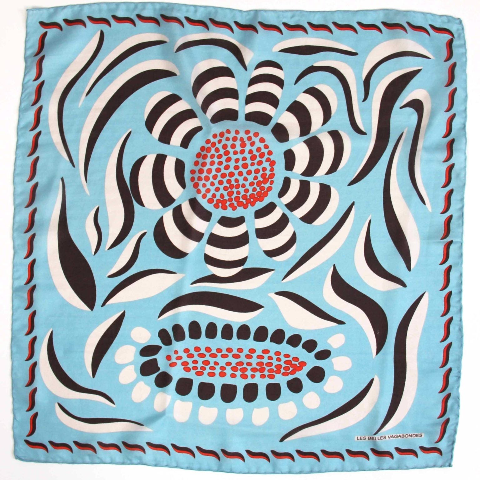 LES BELLES VAGABONDES Mini Soie Forget Me Not Bleu