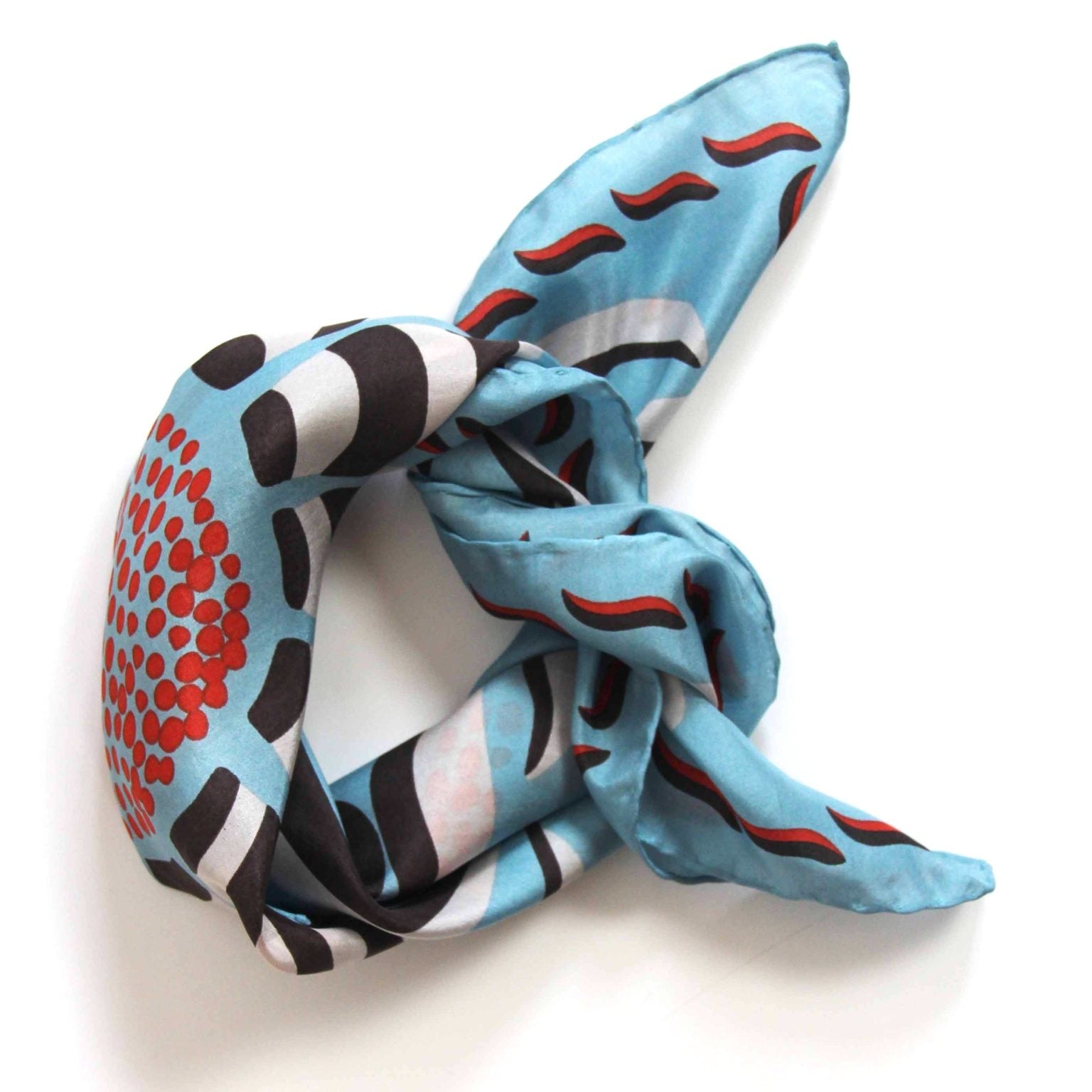 LES BELLES VAGABONDES Mini Soie Forget Me Not Bleu