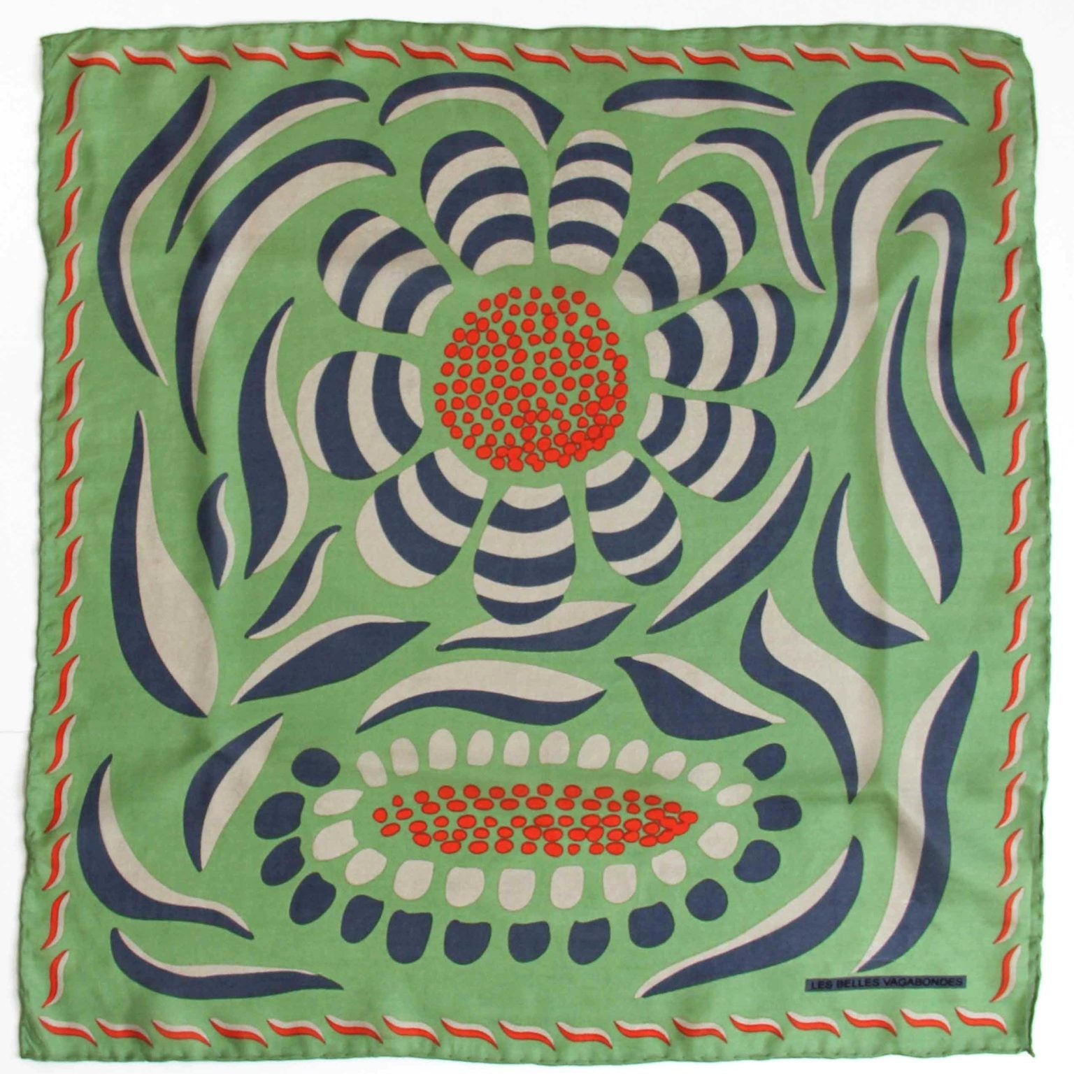 LES BELLES VAGABONDES Mini Soie Forget Me Not Kaki