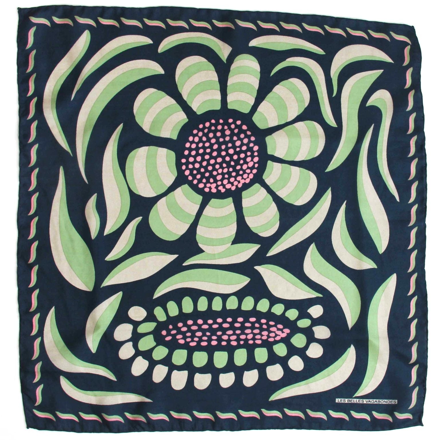 LES BELLES VAGABONDES Mini Soie Forget Me Not Marine