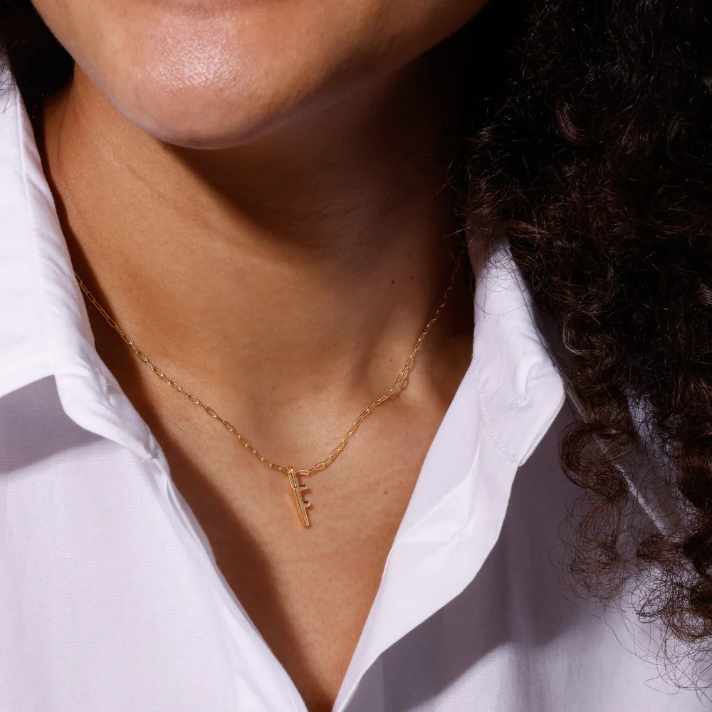 DESIGN LETTERS Pendentif initiale F