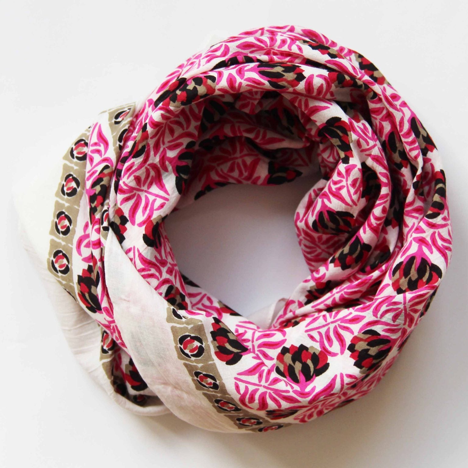 LES BELLES VAGABONDES Carré Coton Bio Heidi Rose