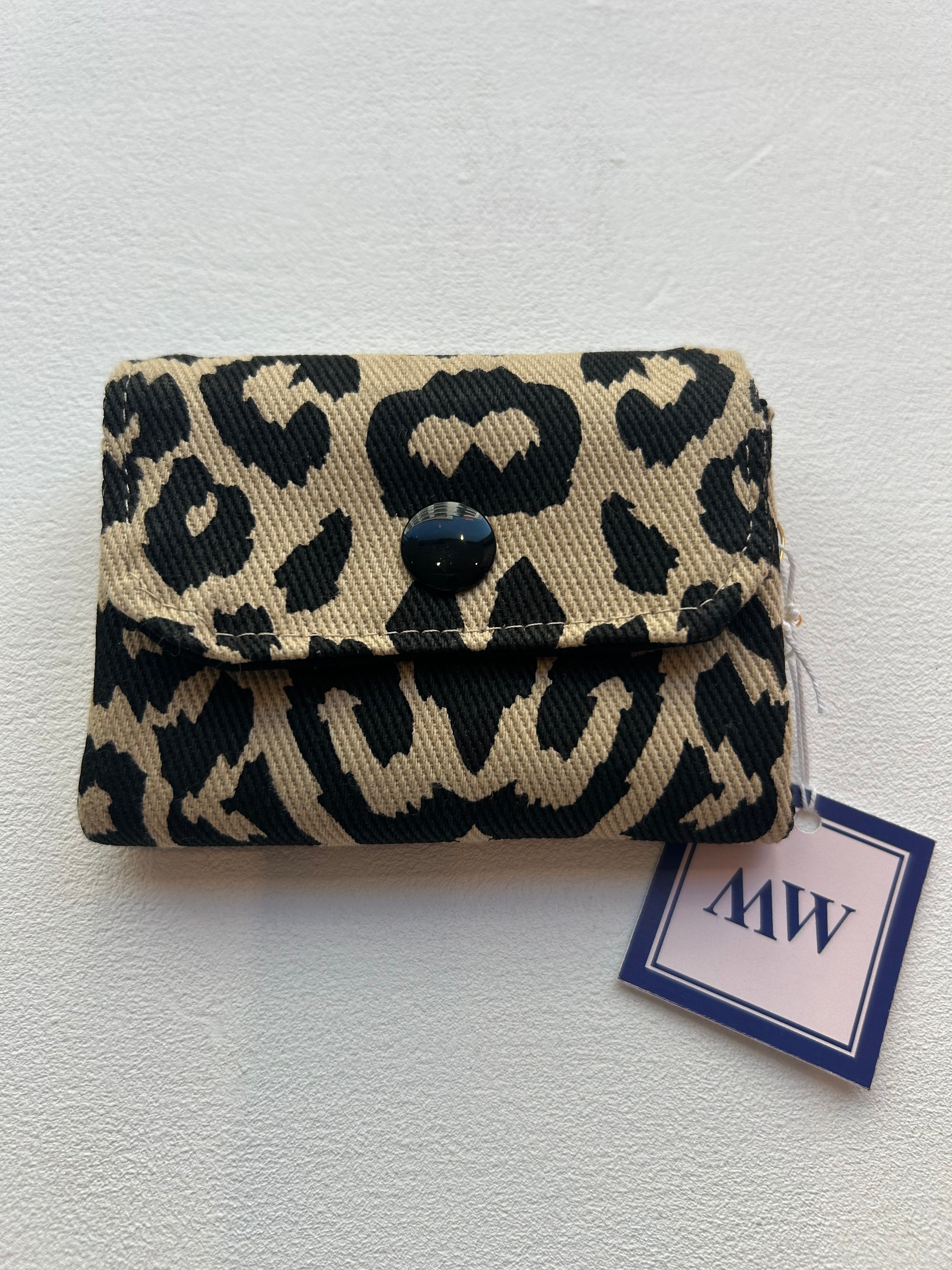 MAISON MALLOW Mini portefeuille Léopard