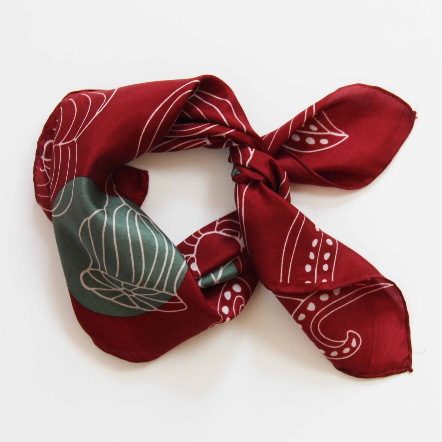 LES BELLES VAGABONDES Mini Soie Mandalay Rouge