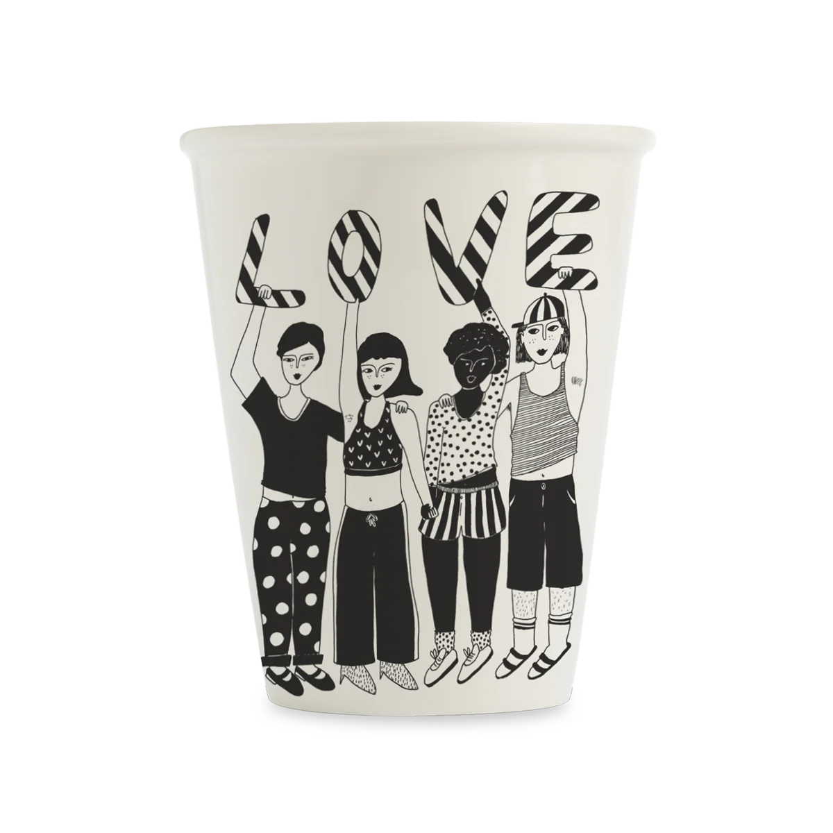 HELEN B Cup Striped love