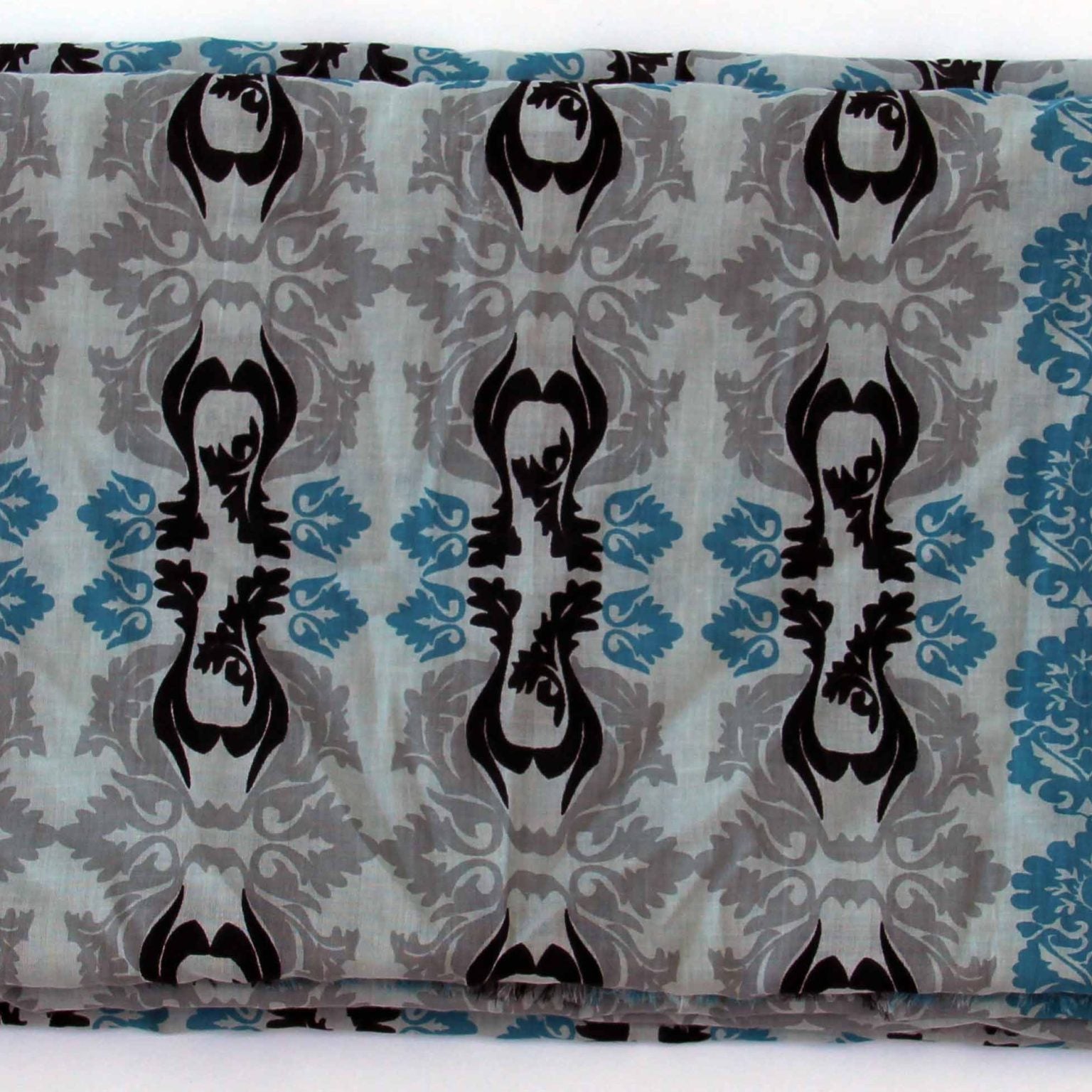 LES BELLES VAGABONDES Foulard Coton Bio Versailles Bleu