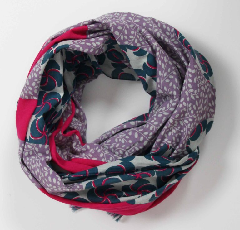 LES BELLES VAGABONDES Foulard Coton Bio Baobab Lavande
