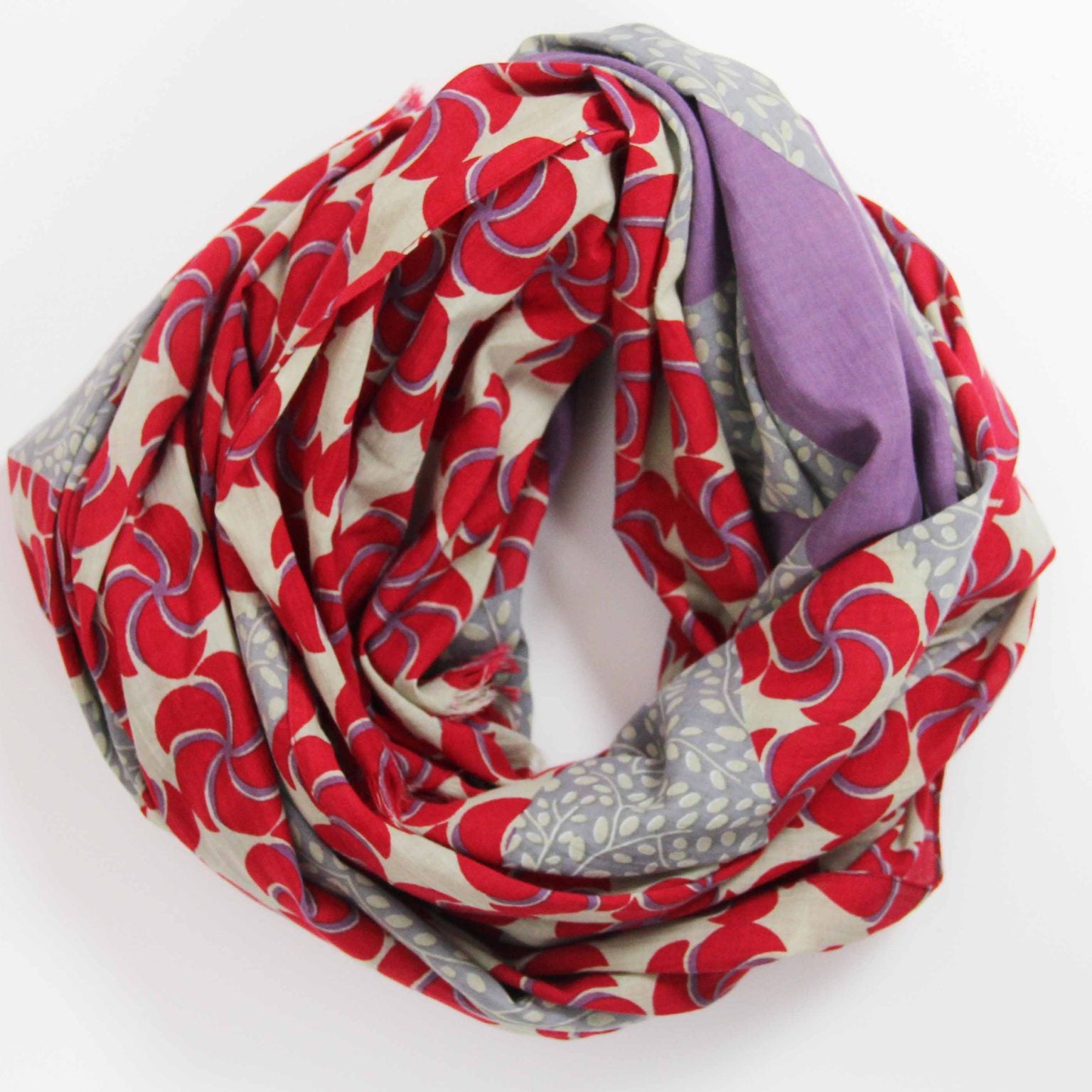 LES BELLES VAGABONDES Foulard Coton Bio Baobab Rouge