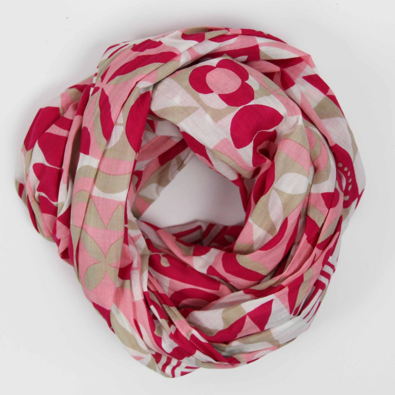 LES BELLES VAGABONDES Foulard Coton Bio Bergen Fuchsia