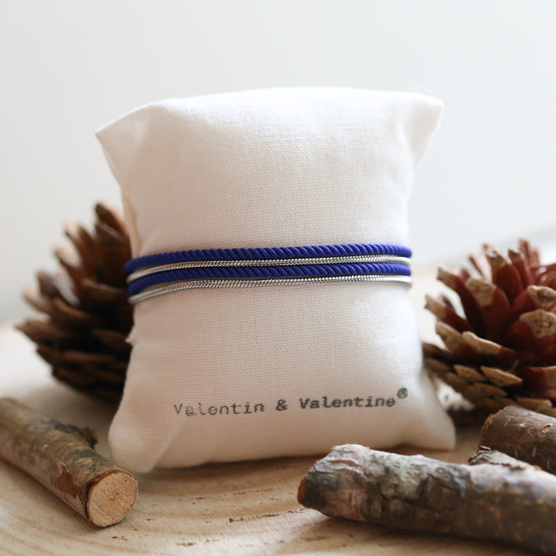 VALENTIN & VALENTINE Bracelet Argenté Bleu Majorelle