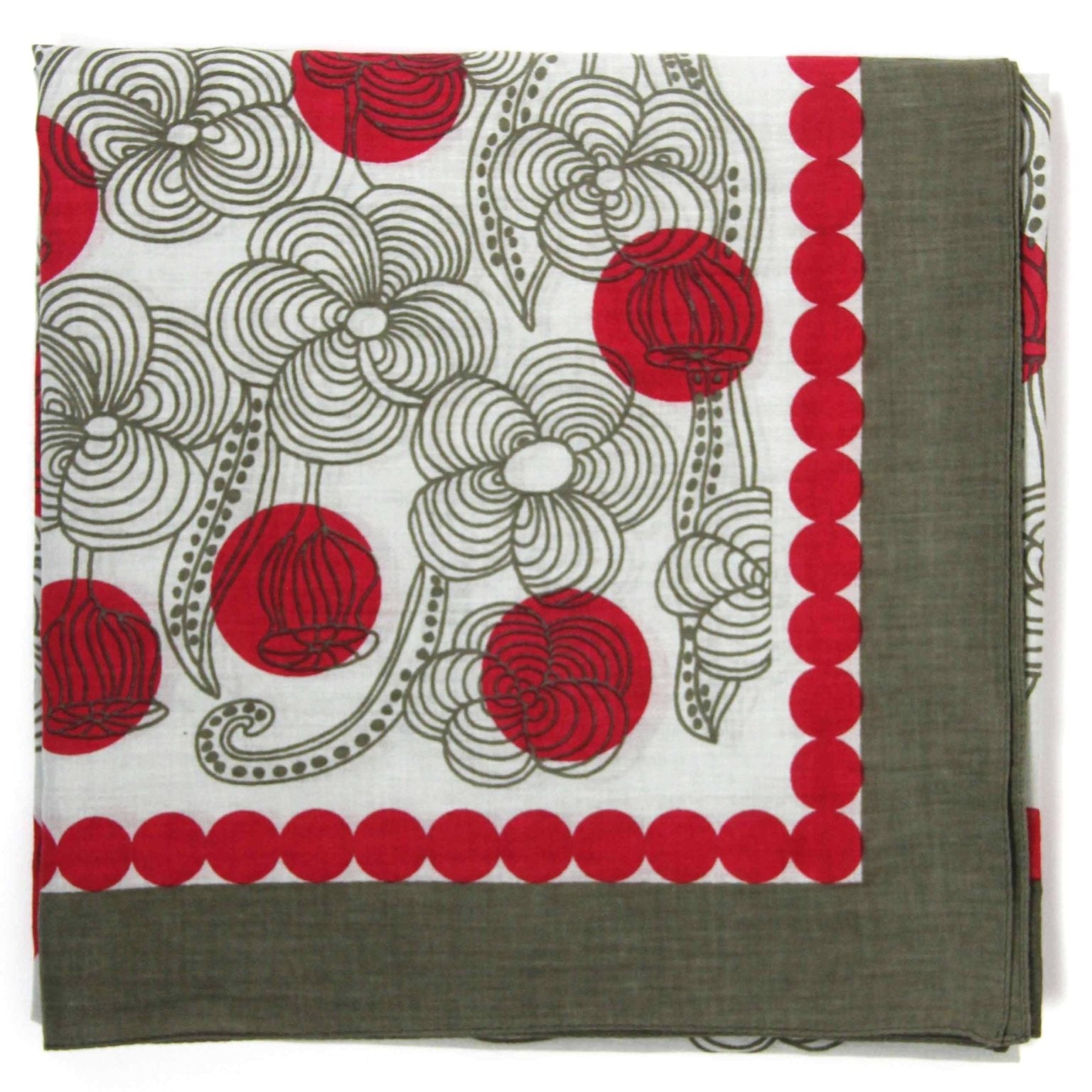 LES BELLES VAGABONDES Carré Coton Bio Burma Rouge