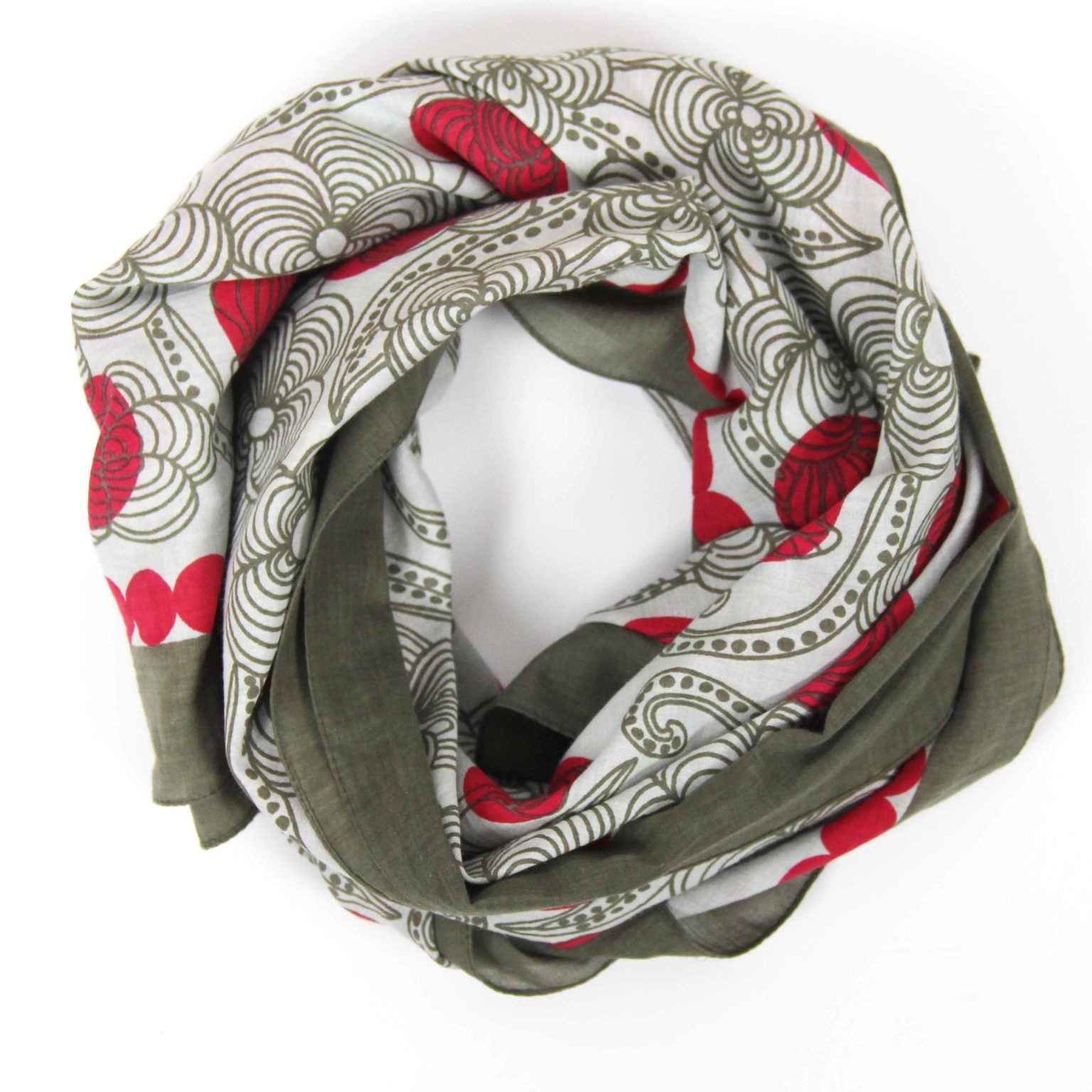 LES BELLES VAGABONDES Carré Coton Bio Burma Rouge