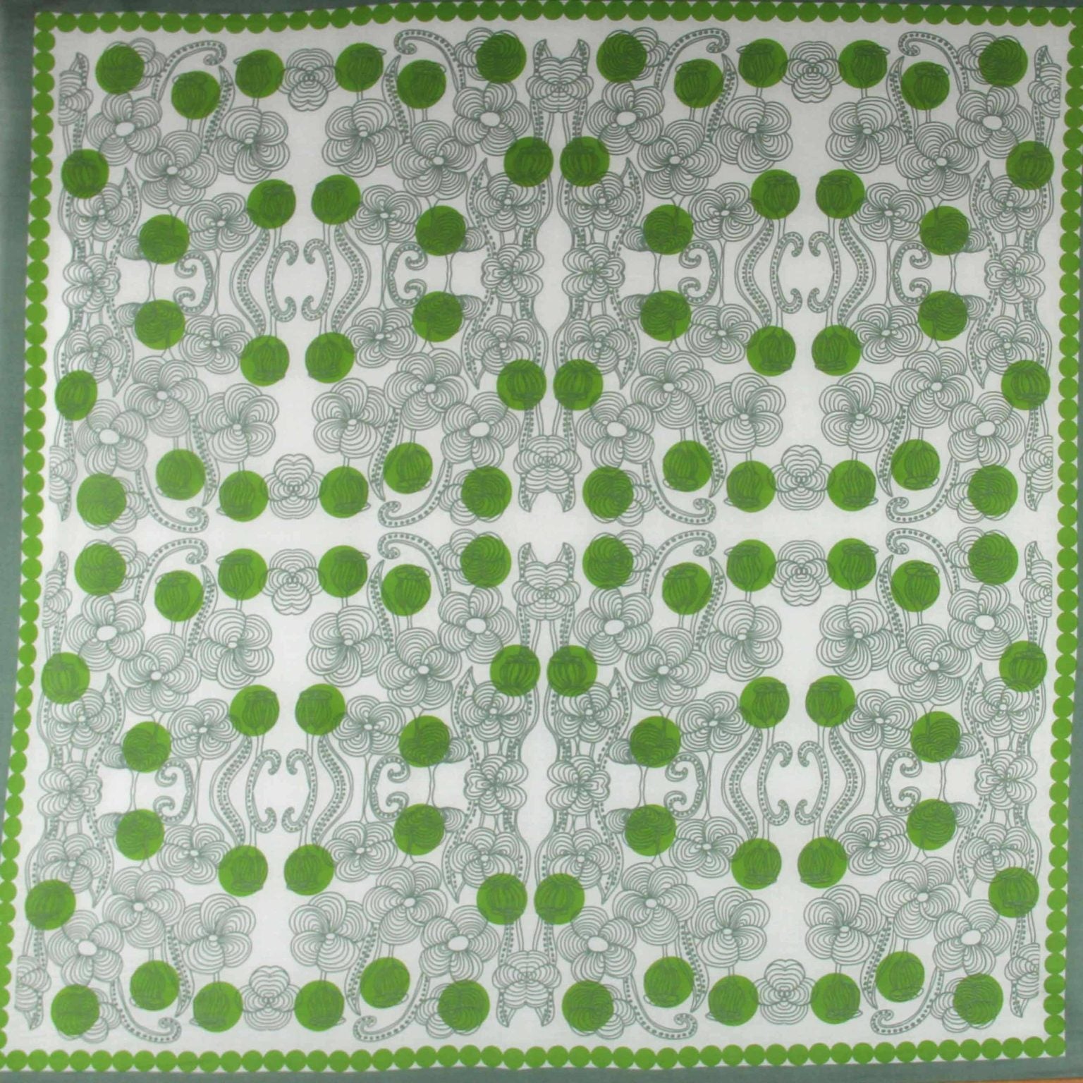 LES BELLES VAGABONDES Carré Coton Bio Burma Vert