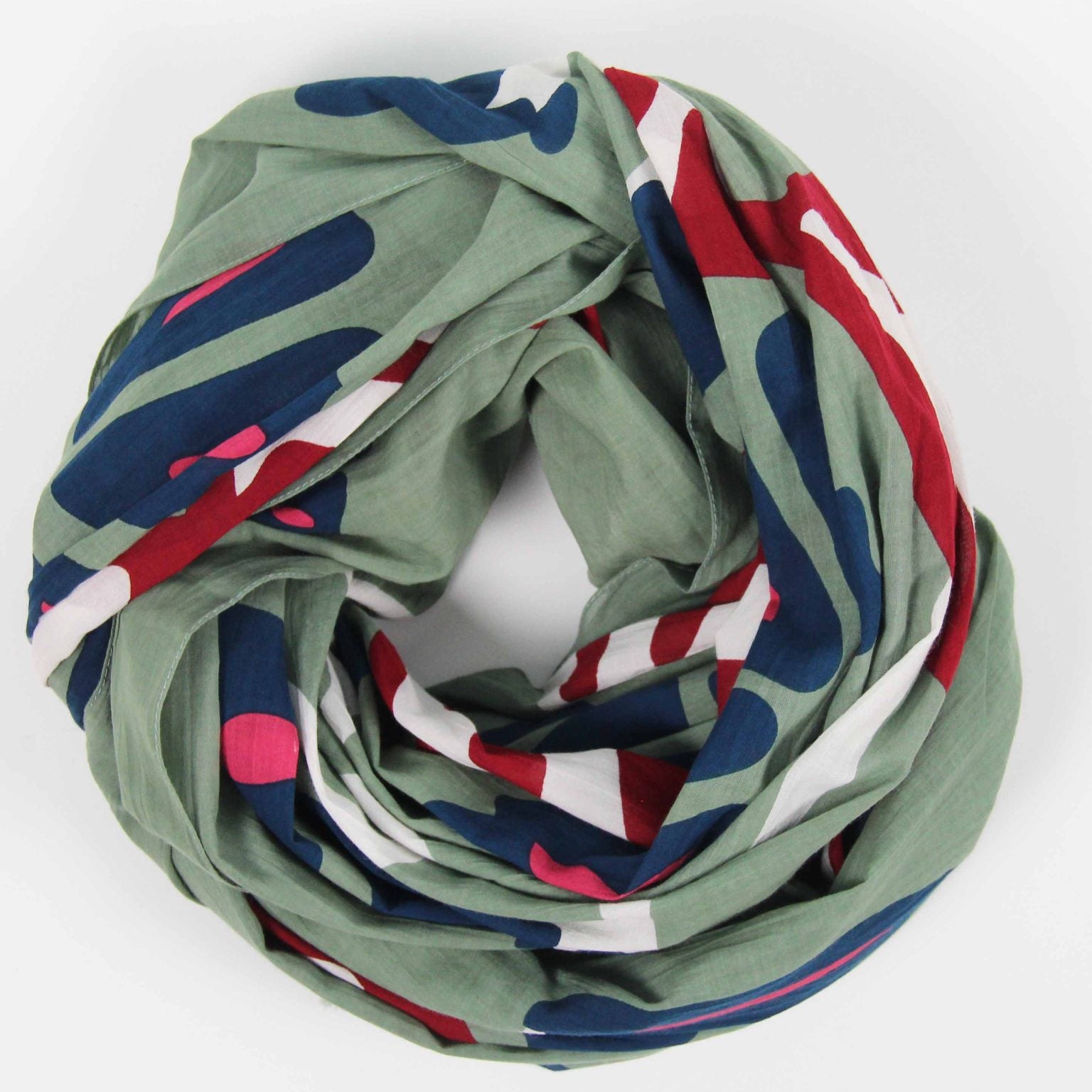 LES BELLES VAGABONDES Foulard Coton Bio Equateur Kaki