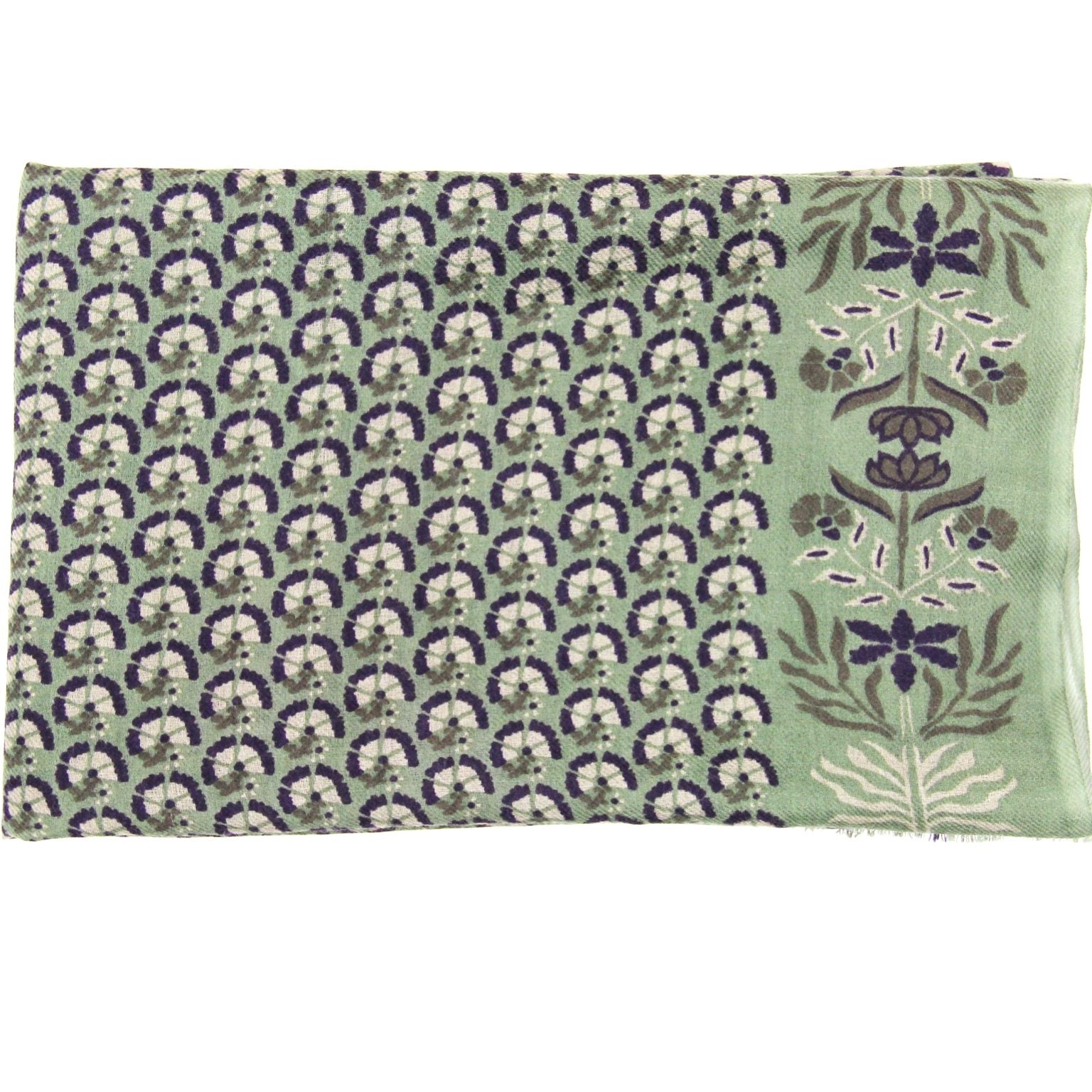 LES BELLES VAGABONDES Echarpe Laine Marigold Vert