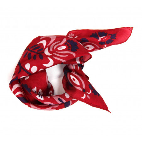 LES BELLES VAGABONDES Mini Soie Yulia Rouge