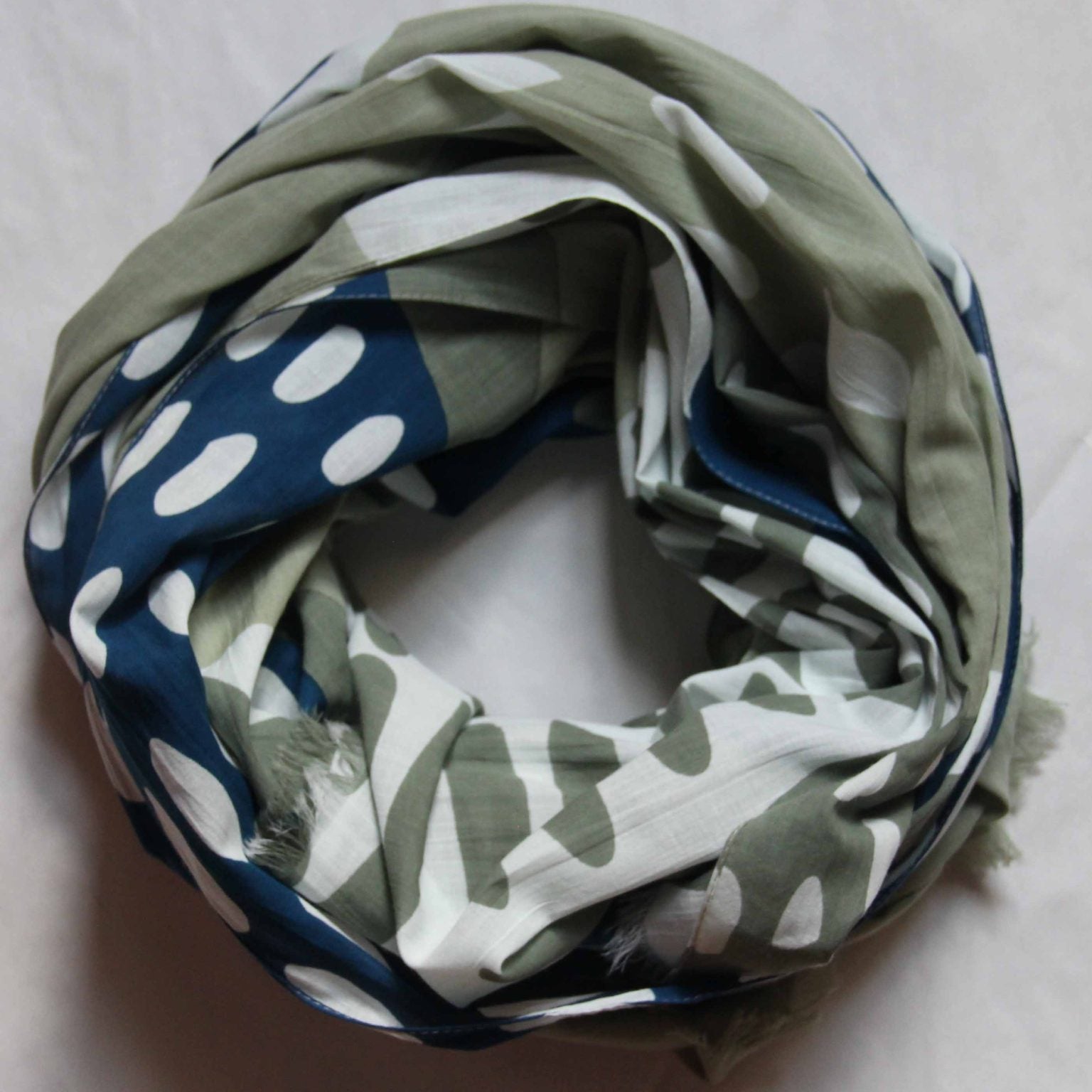LES BELLES VAGABONDES Foulard Coton Bio Onirique Kaki