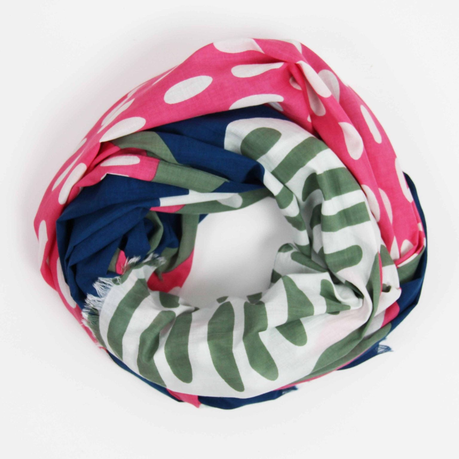 LES BELLES VAGABONDES Foulard Coton Bio Onirique Marine