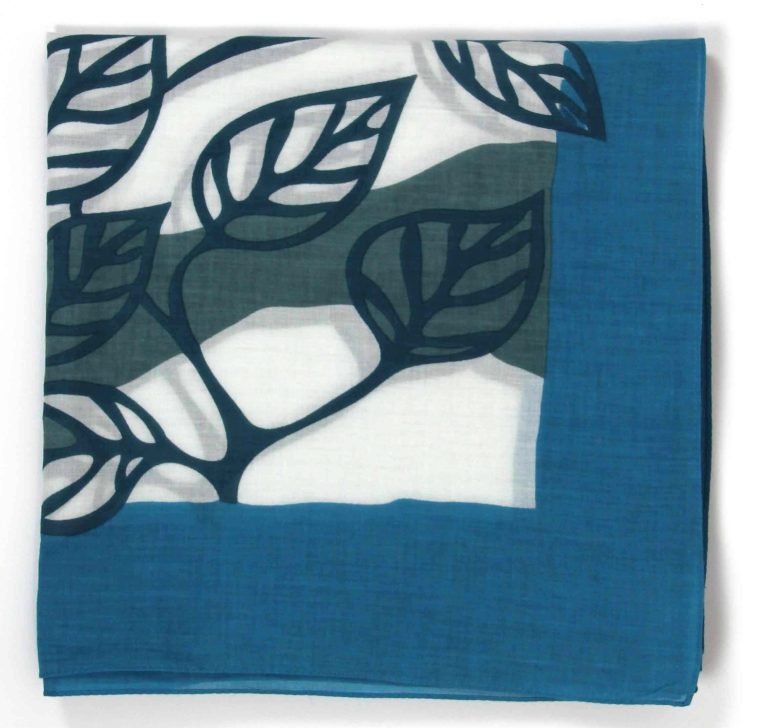LES BELLES VAGABONDES Carré Coton Bio Palenque Bleu