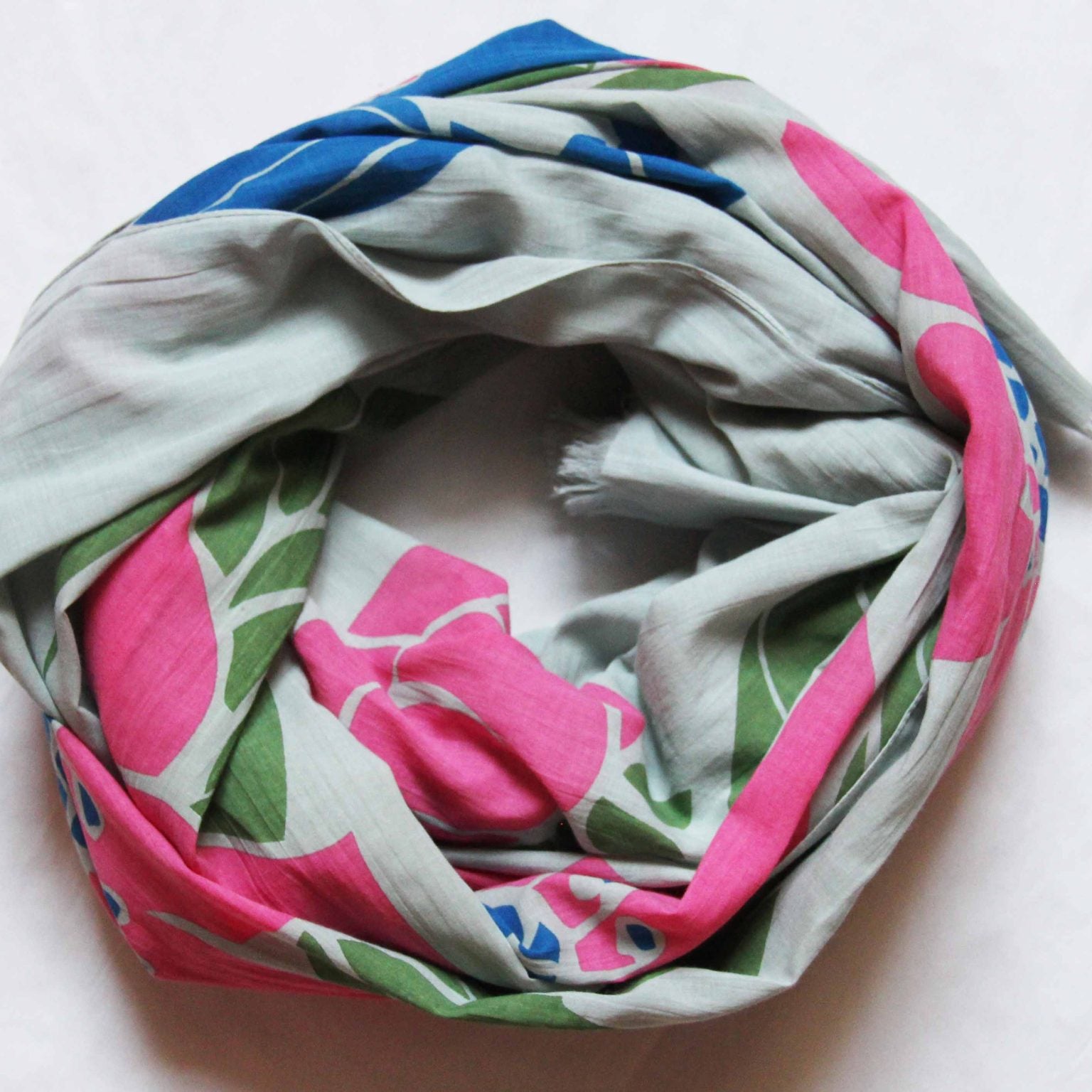 LES BELLES VAGABONDES Foulard Coton Bio Poppy Pastel