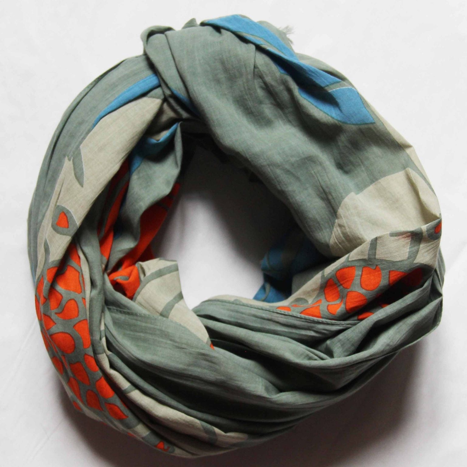 LES BELLES VAGABONDES Foulard Coton Bio Poppy Kaki