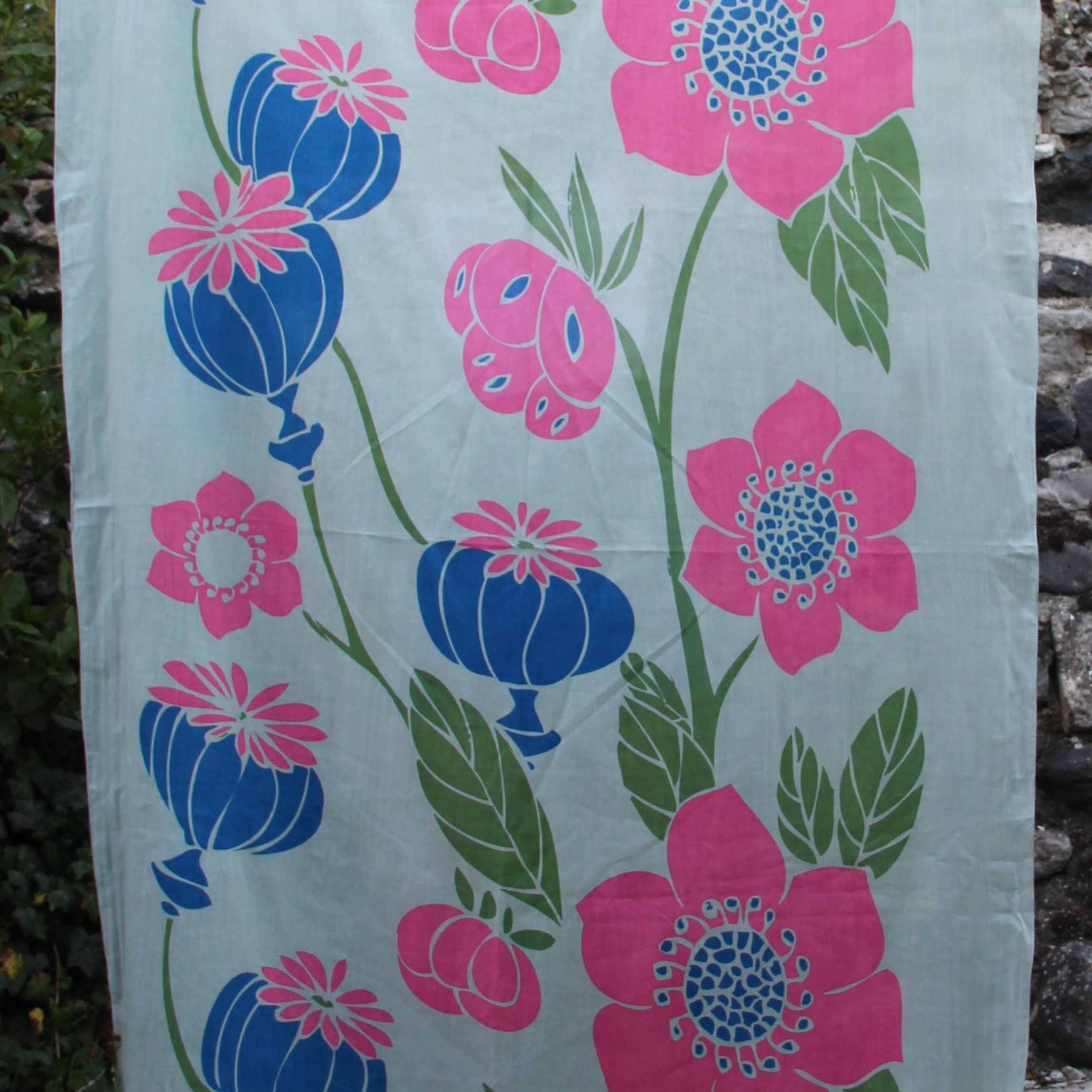 LES BELLES VAGABONDES Foulard Coton Bio Poppy Pastel