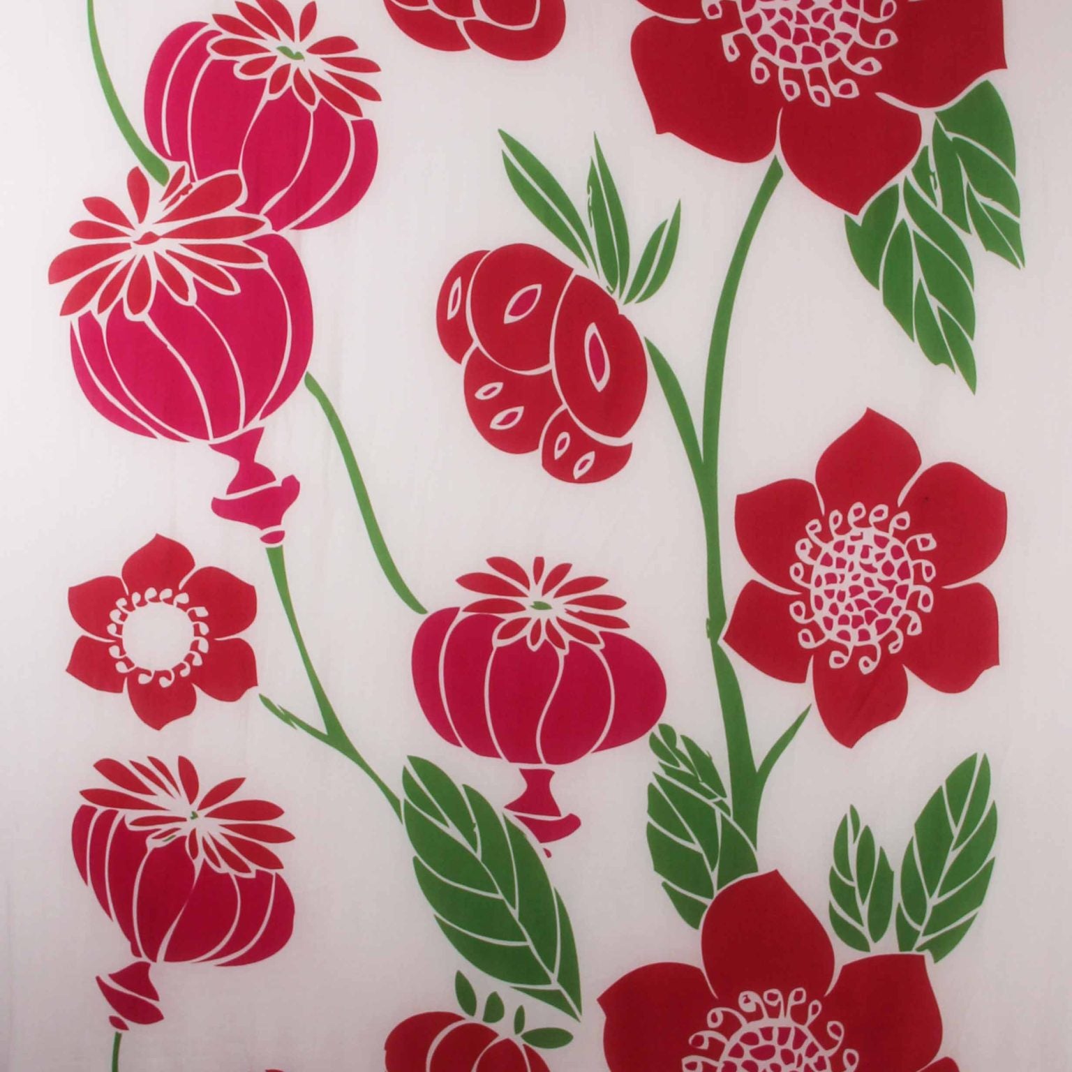 LES BELLES VAGABONDES Foulard Coton Bio Poppy Rouge