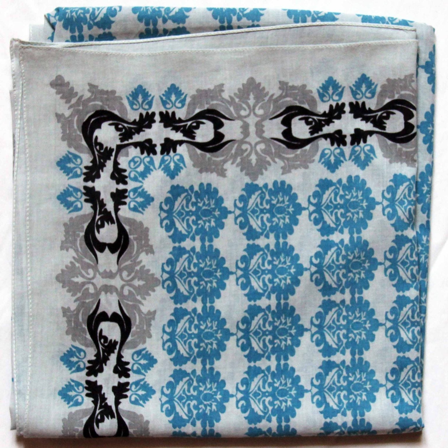 LES BELLES VAGABONDES Carré Coton Bio Trianon Bleu