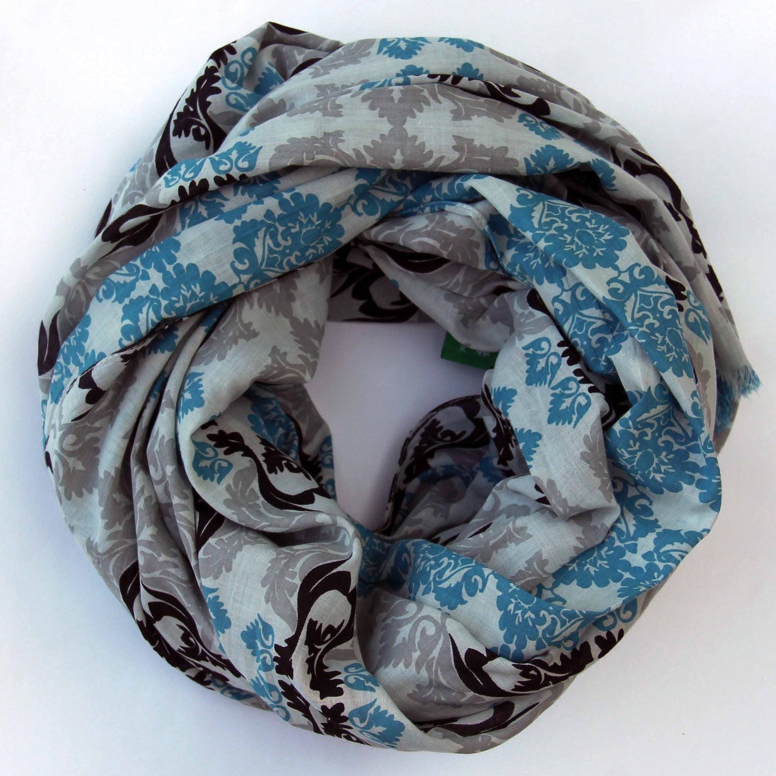 LES BELLES VAGABONDES Foulard Coton Bio Versailles Bleu