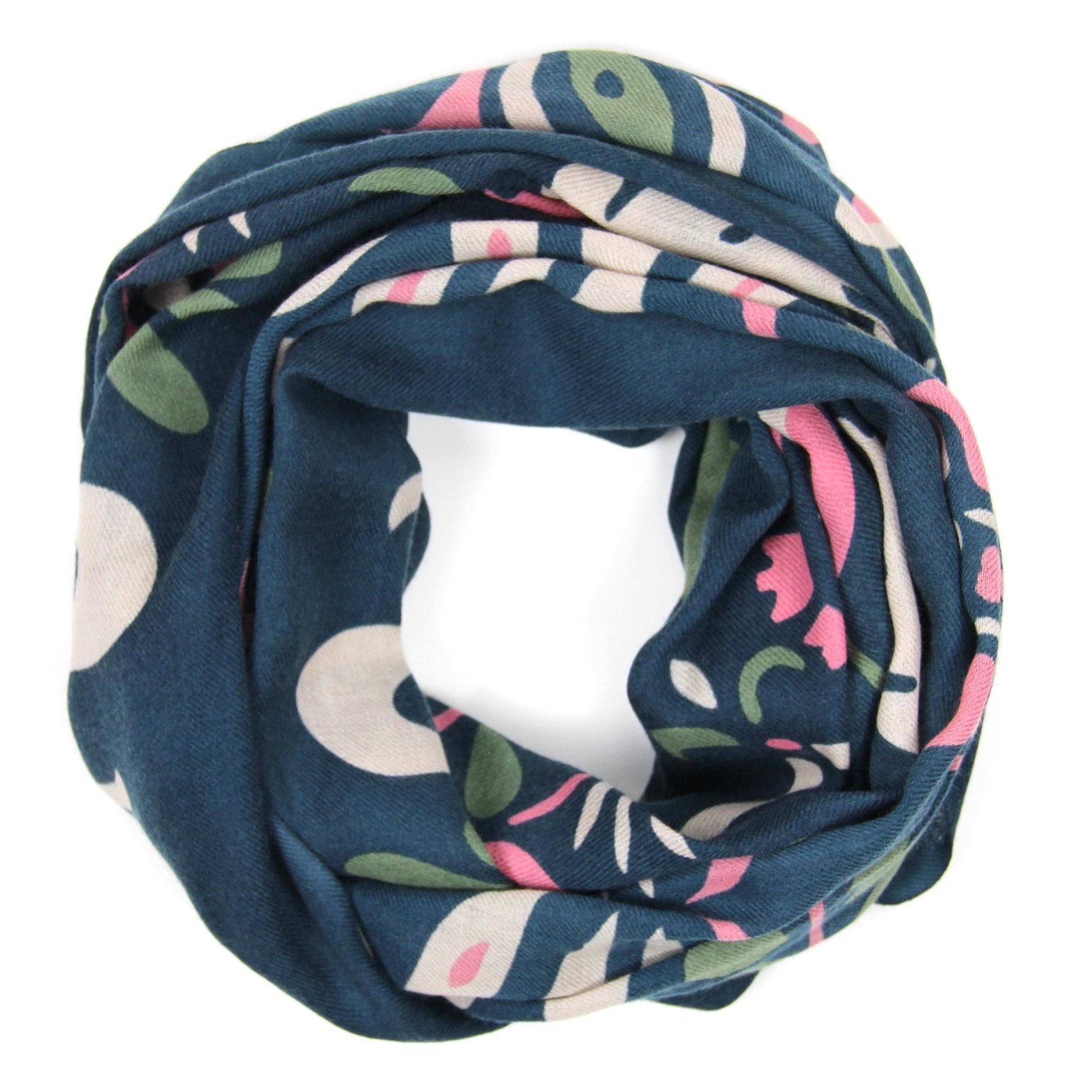 LES BELLES VAGABONDES Echarpe Laine Yvonna Marine