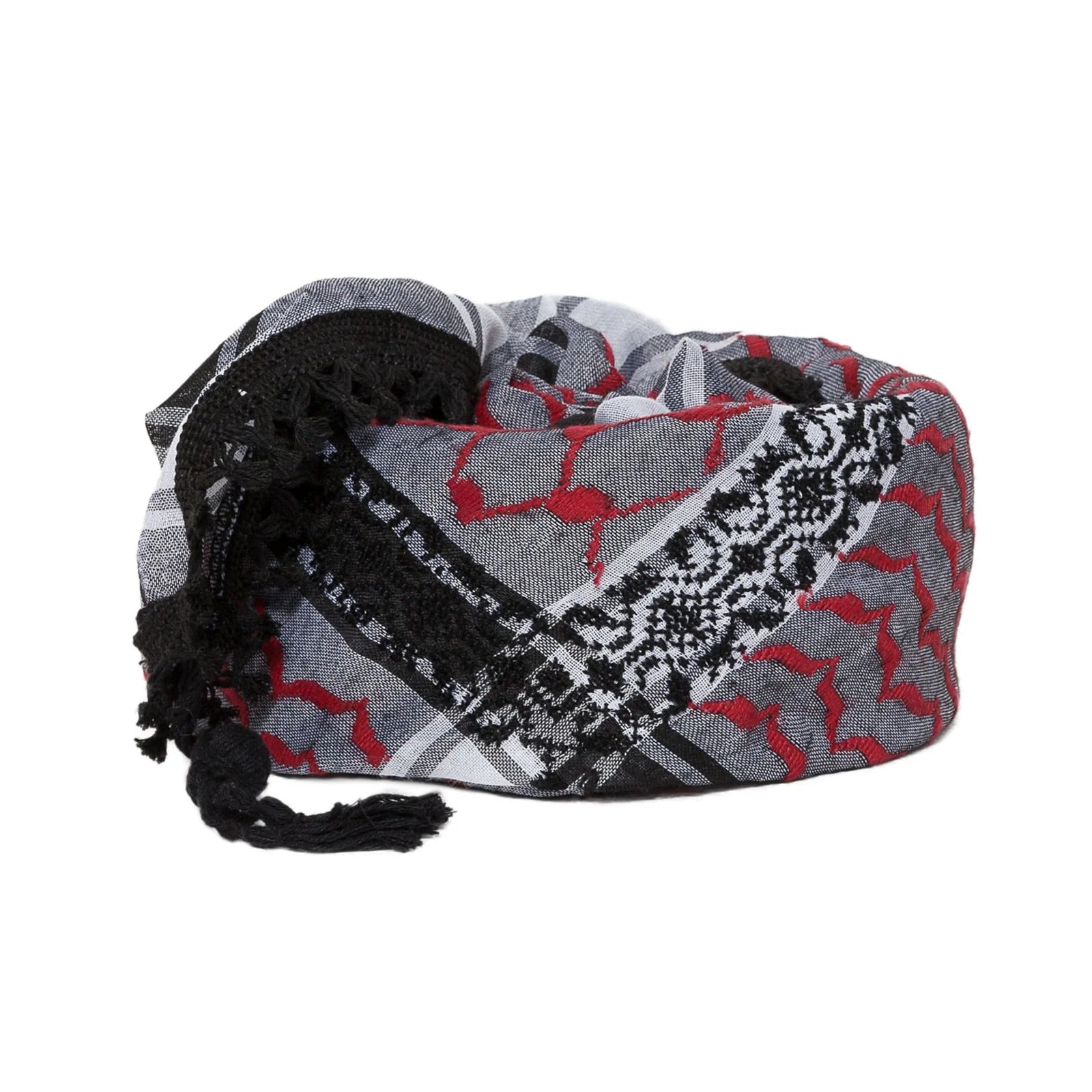 SEP Keffiyeh Four Shades On Gray Red