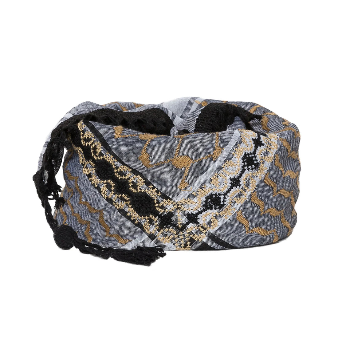SEP Keffiyeh Four Shades On Gray Gold