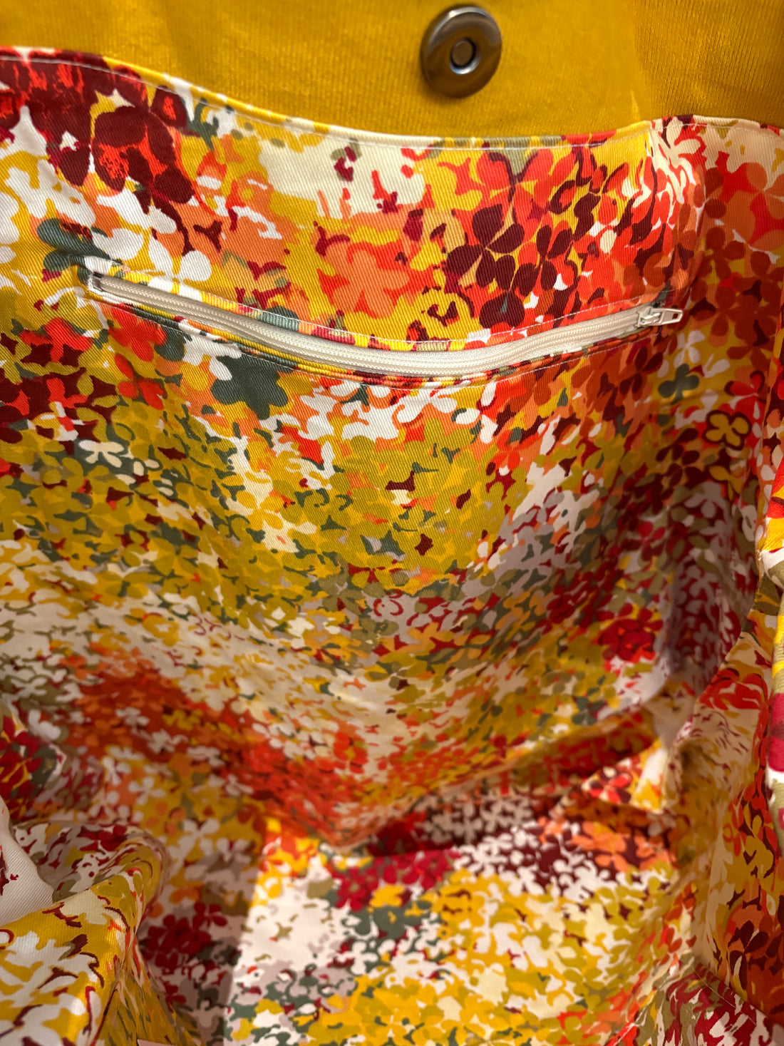 MAISON MALLOW Cabas Velours côtelé Jaune Moutarde