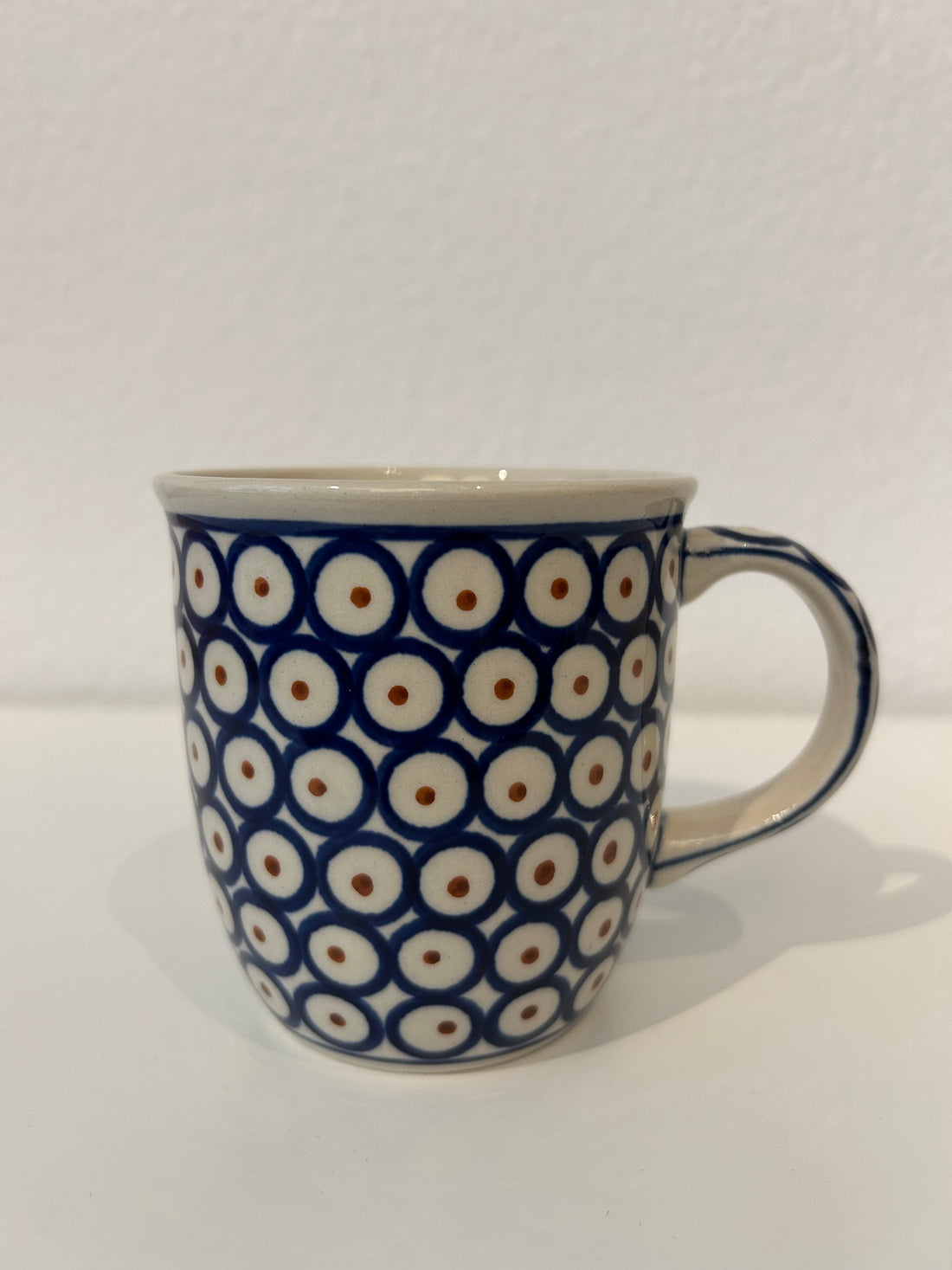 BOLESLAWIEC Mug Paon Blanc