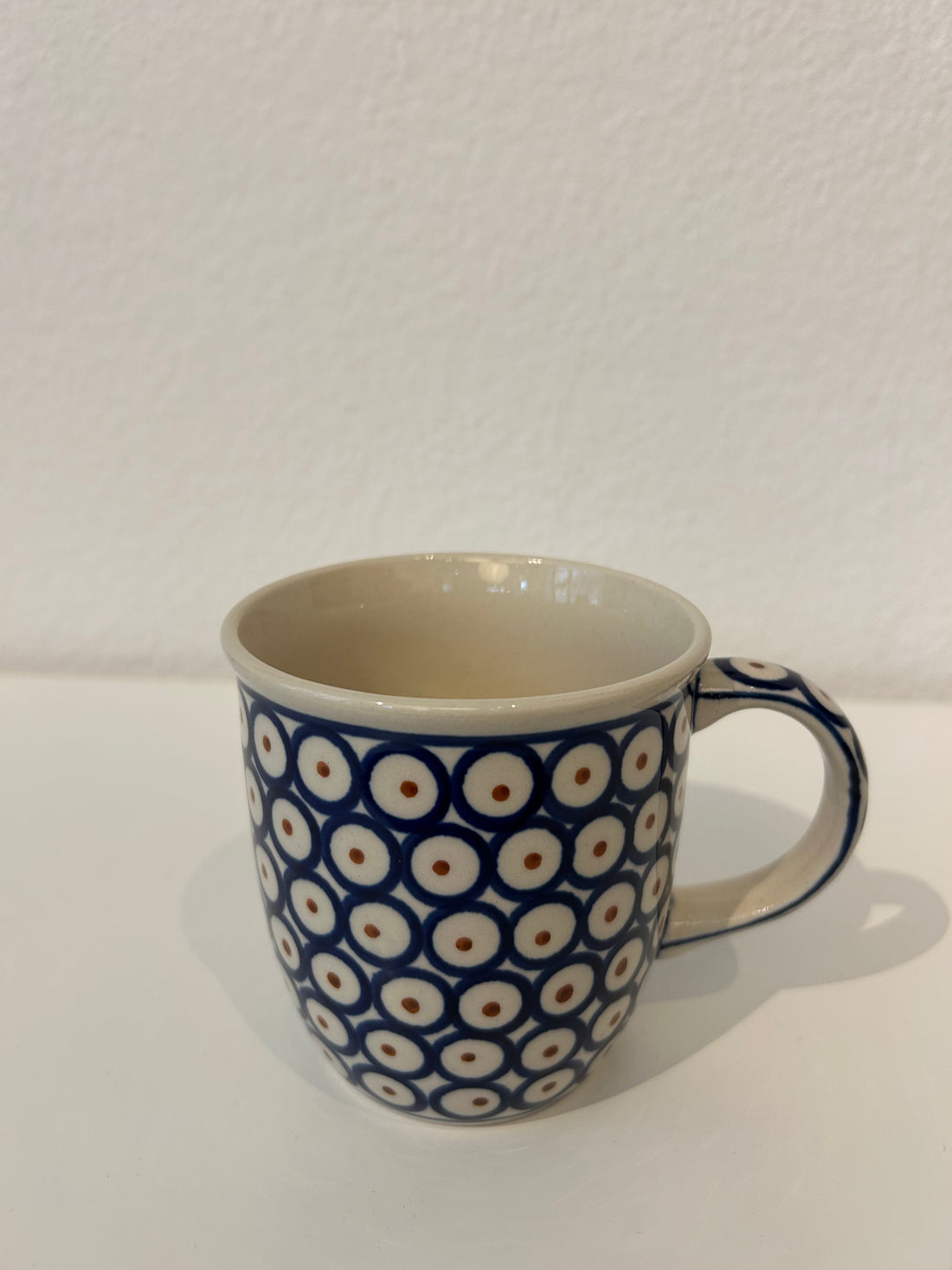 BOLESLAWIEC Mug Paon Blanc