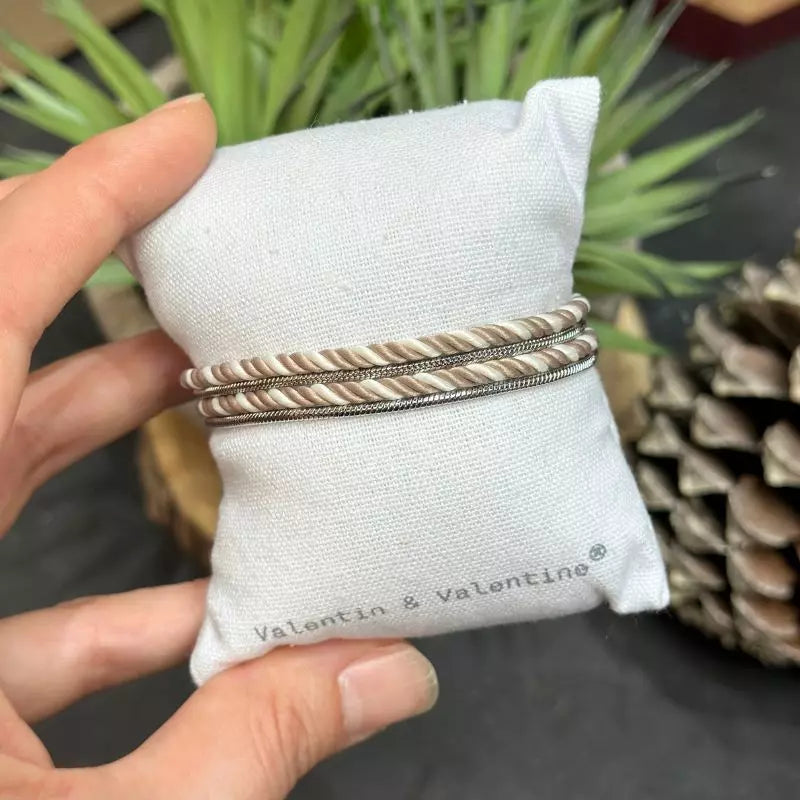 VALENTIN &amp; VALENTINE Bracelet Argenté Mixte Beige