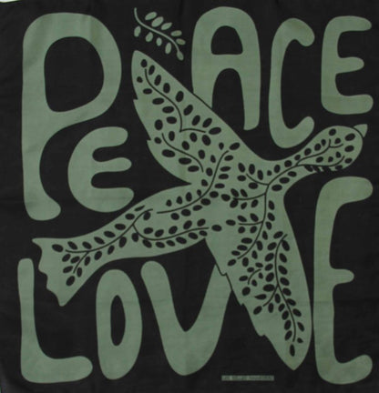 LES BELLES VAGABONDES Mini Soie Peace and Love Kaki