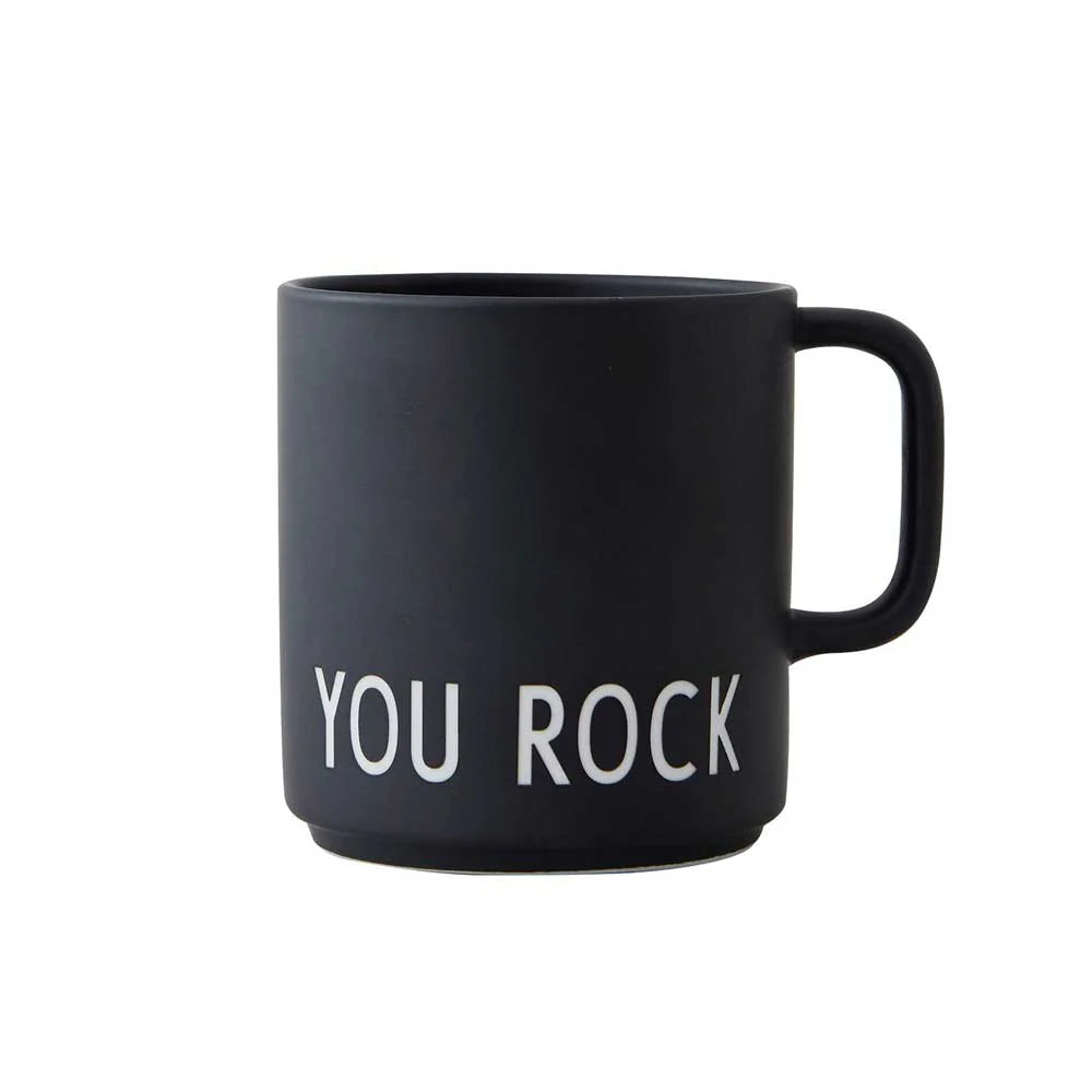 DESIGN LETTERS Tasse You Rock Noir