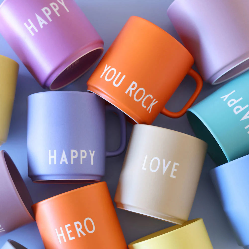 DESIGN LETTERS Tasse Happy Bleu