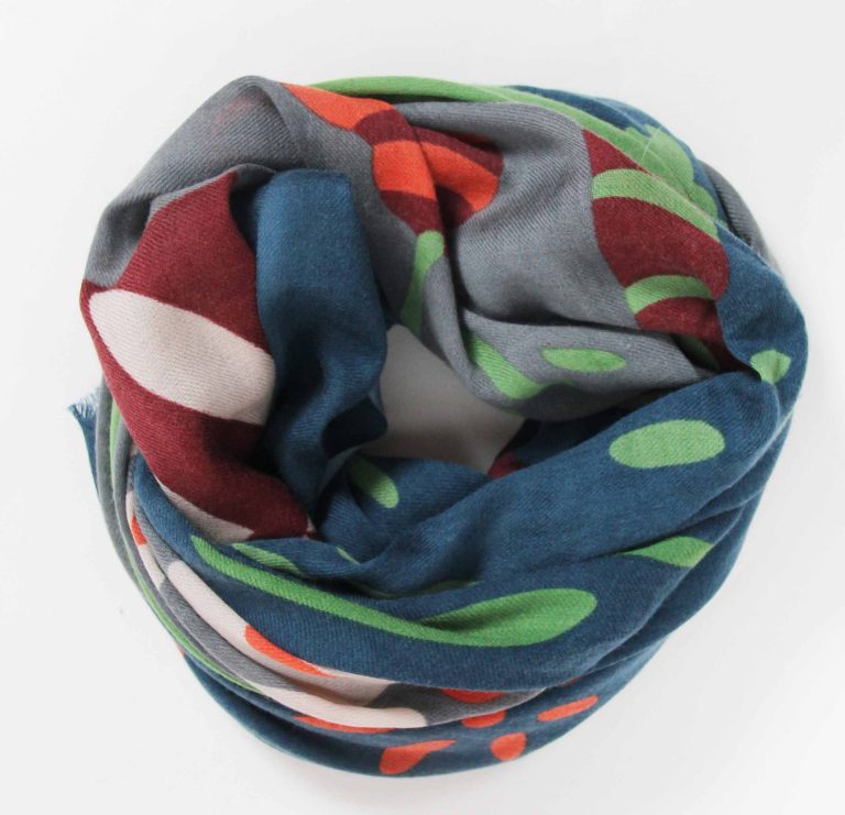 LES BELLES VAGABONDES Echarpe XL Laine Oasis Marine