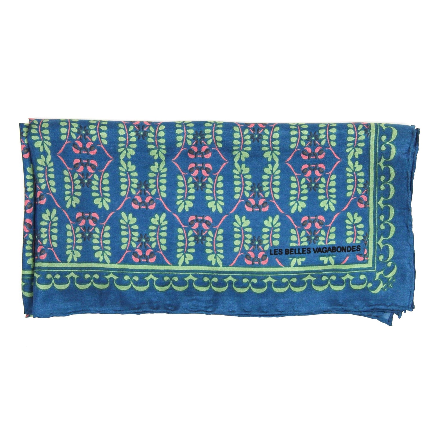 LES BELLES VAGABONDES Mini Soie Albertine Bleu