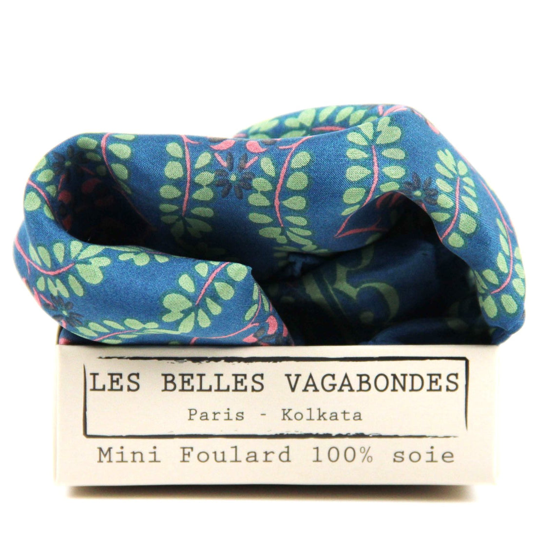 LES BELLES VAGABONDES Mini Soie Albertine Bleu