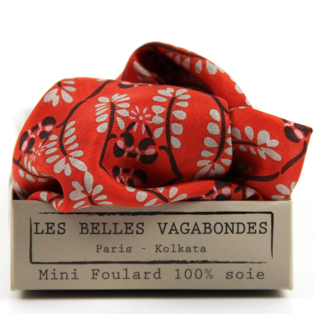 LES BELLES VAGABONDES Mini Soie Albertine Orange