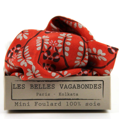 LES BELLES VAGABONDES Mini Soie Albertine Orange