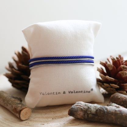 VALENTIN &amp; VALENTINE Bracelet Argenté Bleu Majorelle
