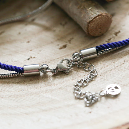 VALENTIN &amp; VALENTINE Bracelet Argenté Bleu Majorelle