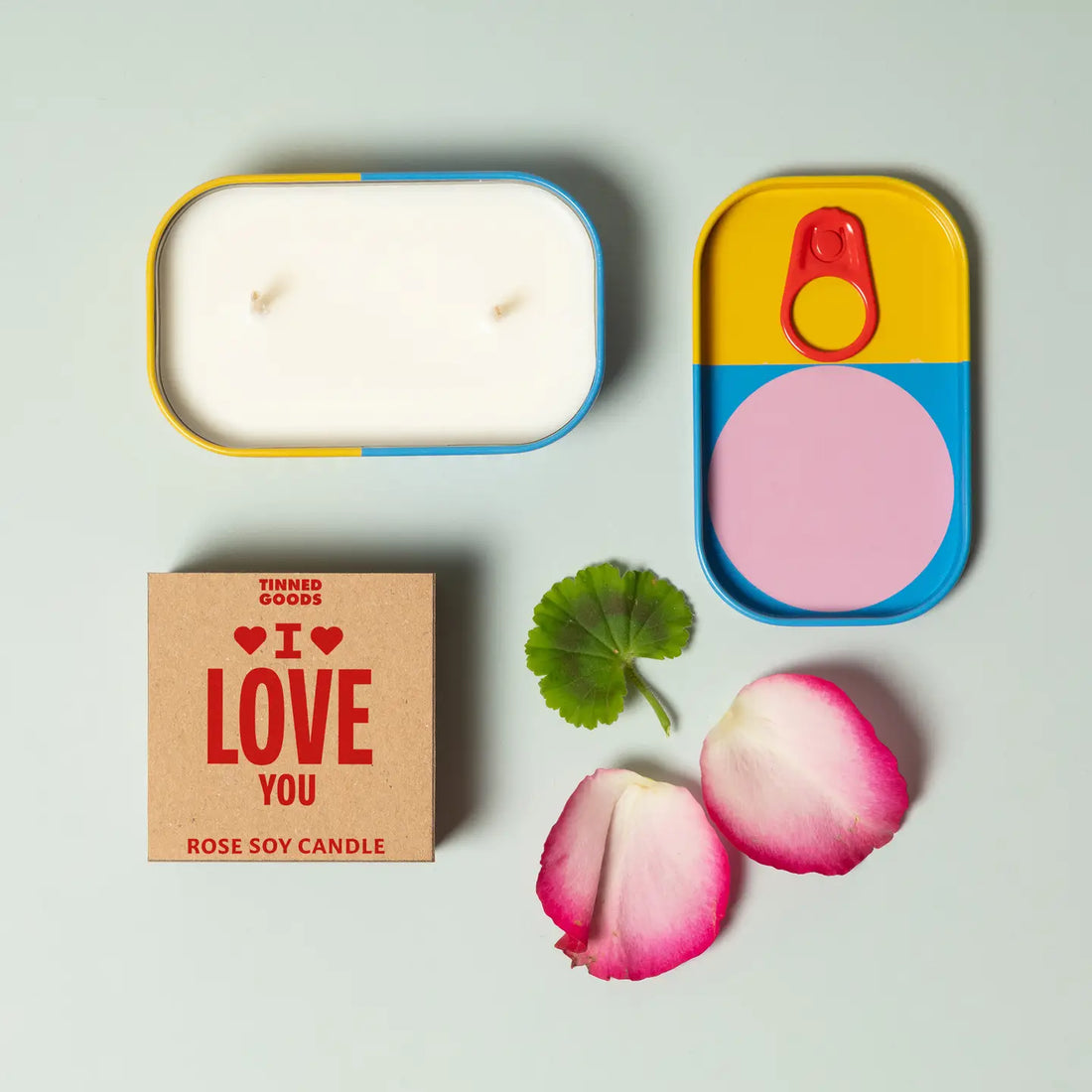 BLOCK DESIGN Bougie I Love You en boîte métallique
