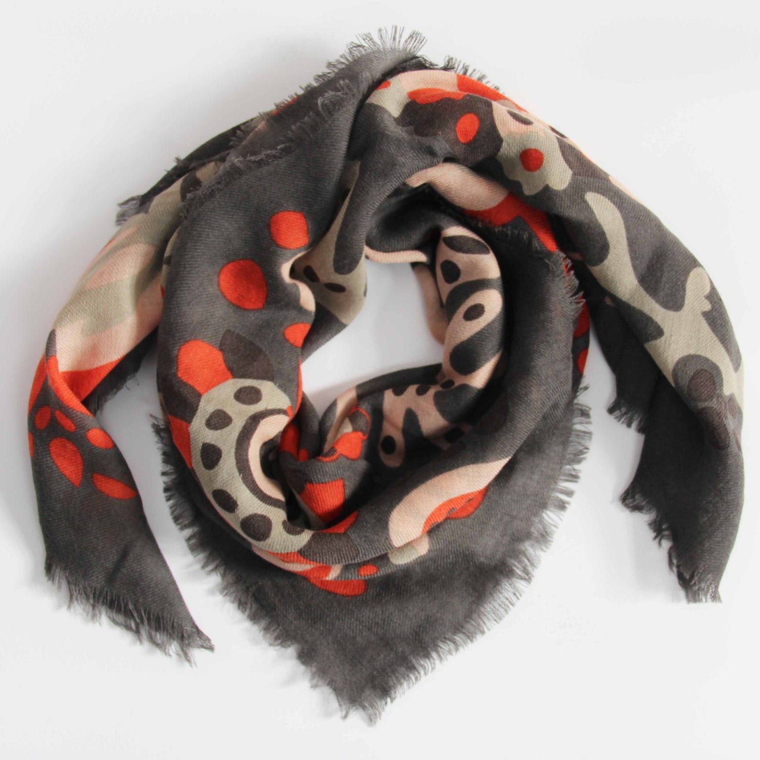 LES BELLES VAGABONDES Carré Laine Girandole Marron