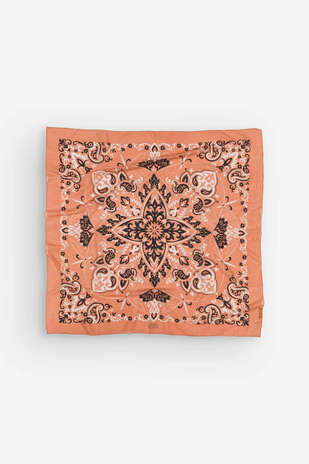 MAISON LECOMTE FLAMENT Foulard Bandana Coral